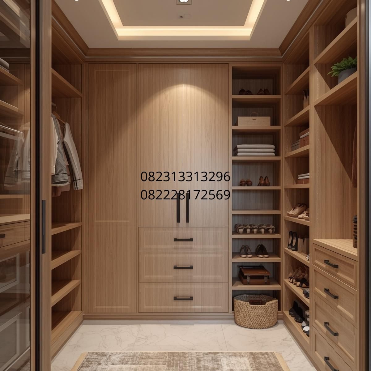 desain walk in closet modern